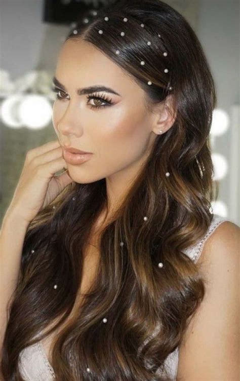 pearl hair accessories hairstyle with pearls in 2022 hair styles long hair styles prom hair