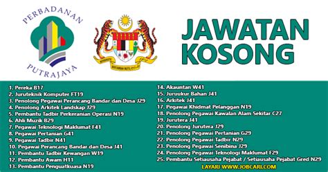 Ppj is under the federal territories ministry of malaysia, and is responsible for public health and sanitation, waste removal and management, town planning. Jawatan Kosong di Perbadanan Putrajaya - 25 Jawatan ...