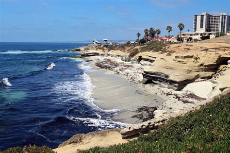 Ocean Beach With Cliffs La Jolla Beach California Usa
