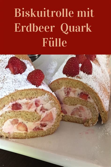 Fettarme rezepte sind ein erster schritt in die richtung des wunschgewichts. Biskuitrolle mit Erdbeer - Quark - Fülle - fettarme ...