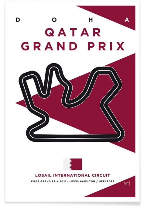 My F1 Losail Qatar Grand Prix Race Track Poster Juniqe