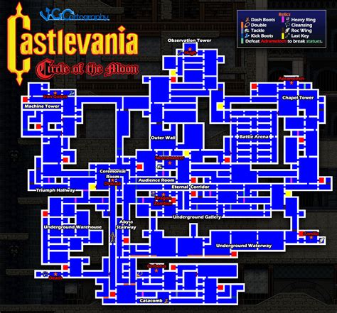 Castlevania Circle Of The Moon Map By Vgcartography On Deviantart