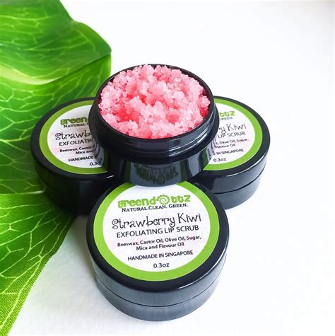 Handmade Lip Scrub Strawberry Kiwi By Greendottzhappybox On Etsy