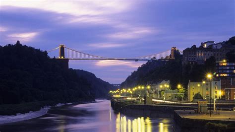 🥇 Street Lights Rivers Suspension Bridge Bing Bristol Wallpaper 30090