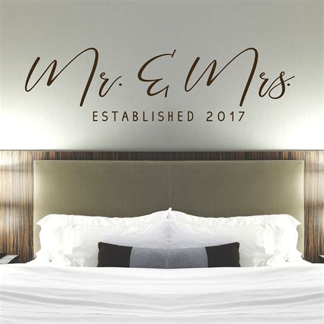 Fascinating wall decals for master bedroom collection also manufacturer images decal quotes. Mr & Mrs Wall Decal - Master Bedroom Wall Decor ...