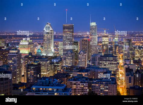 Blue Hour In Montreal Quebec Canada Stock Photo 88148437 Alamy