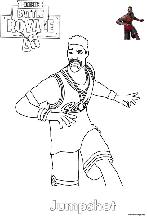 Sur le site drawitcute, on a pu trouver un coloriage susceptibles de vous plaire si vous êtes en quête de . Coloriage Jumpshot Fortnite Basketball Player dessin