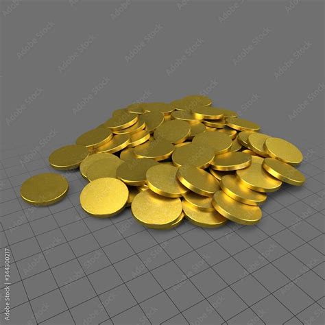 Pile Of Gold Coins Stock 3d Asset Adobe Stock