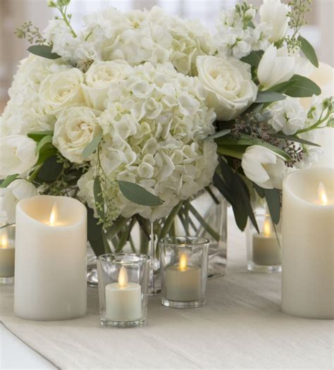 10 Romantic Flameless Candle Wedding Centerpiece Ideas | Candle wedding