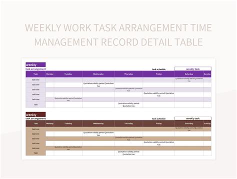 Free Work Task Templates For Google Sheets And Microsoft Excel Slidesdocs