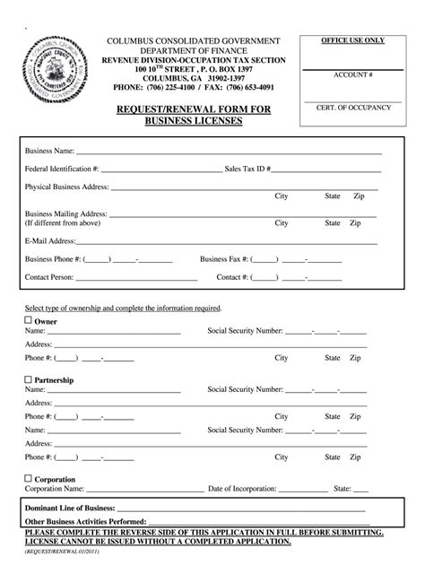 Business License Columbus Ga Fill Out And Sign Online Dochub