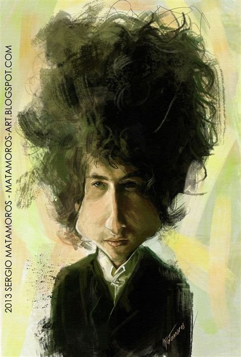 Caricature De Bob Dylan Par Matamoros Sergio Remix Numerisation