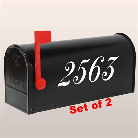 set of 2 custom mailbox number decals house numbers decal