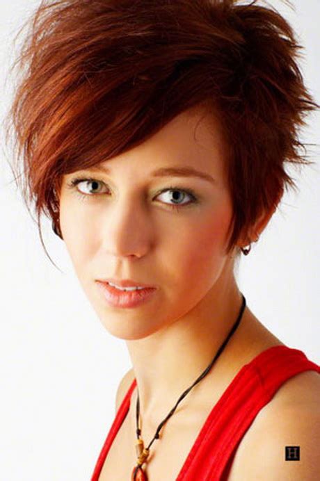 Short red haircuts and asymmetry go hand in hand. Short red hairstyles for women