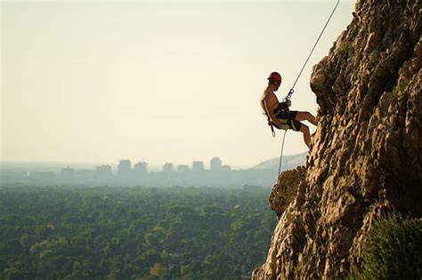 Men Struggle Rock Climbing Mountain Climbing Stock Photos Pictures