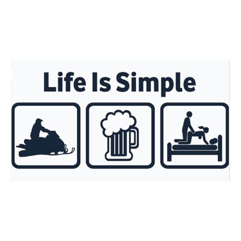 life is simple fun beer sex stickerni tn