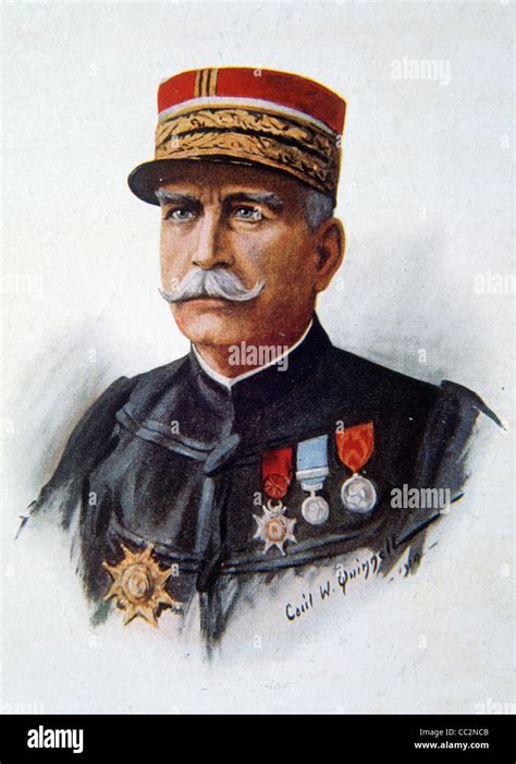 Porträt Von General Joffre Joseph Jacques Césaire Joffre 1852 1931