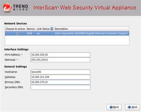 Installation Procedure Interscan Web Security Virtual Appliance 56