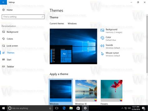 Change Theme And Appearance In Windows 10 Creators Update