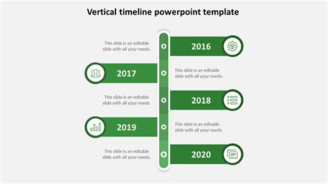 Free Vertical Timeline Powerpoint Template Multicolor