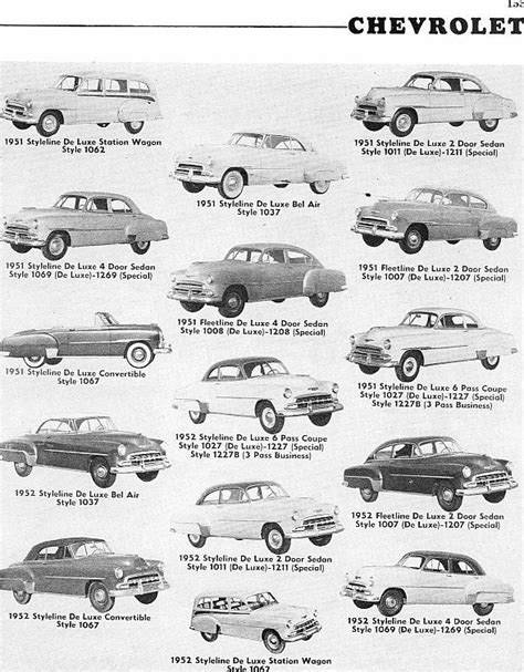 Few cars are as iconic as the '66 ford mustang gt convertible. 1951/1952 Chevrolet Body Style Identification | Classic ...