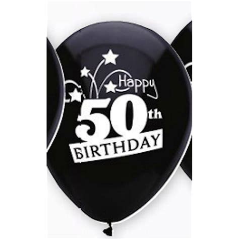 50th Black Birthday Balloons