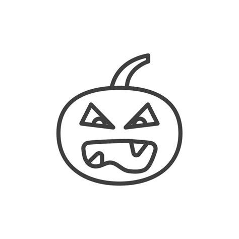 Vector Sign Of The Jack O Lantern Symbol Is Isolated On A White