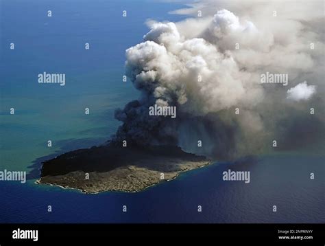 An Aerial Photo Shows Nishinoshima A Volcanic Island Located About