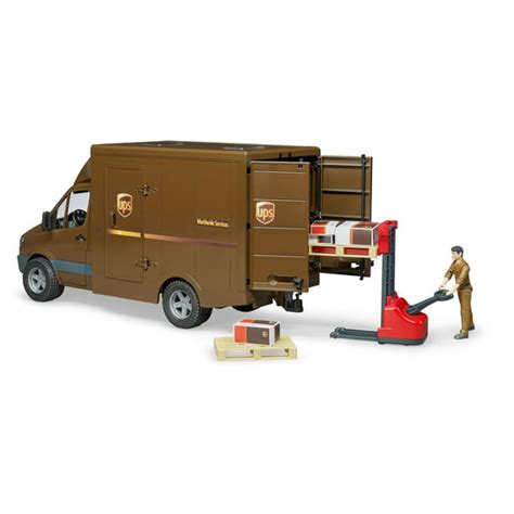 Bruder Toys Play Mb Sprinter Ups Van With Driver Pallet Jack And