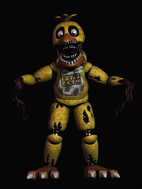 Withered Chica V4 Full Body Blender Fnaf By Trawert Fnaf Disney