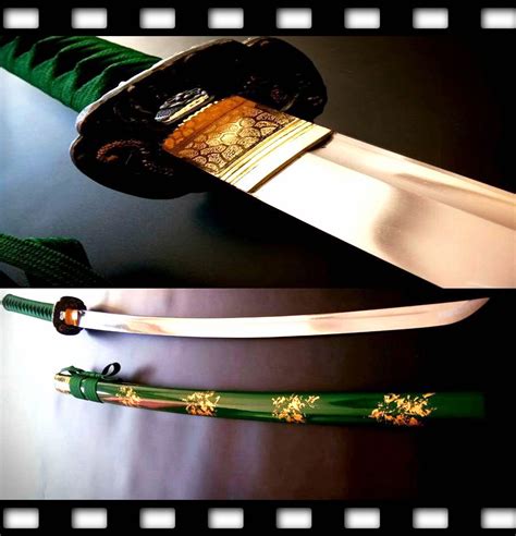 41 Green Samurai Ninja Katana Japanese Sword Full Tang 1095 High