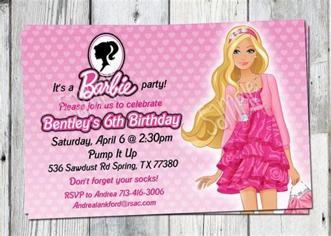 this item is unavailable etsy barbie invitations online birthday invitations barbie