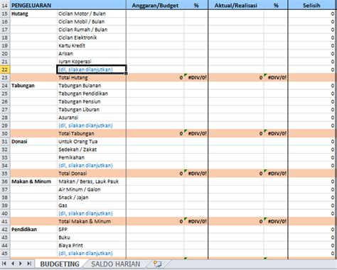 √ Membuat Anggaran Dan Laporan Keuangan Pribadi Free Download Form