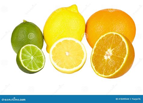 Orange Fruitslimelemon Stock Photo Image 41849544