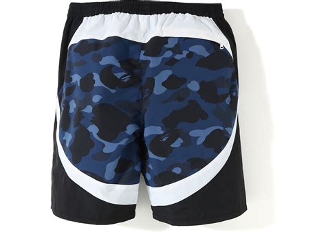 Bape Color Camo Color Block Shorts Blue Ss19