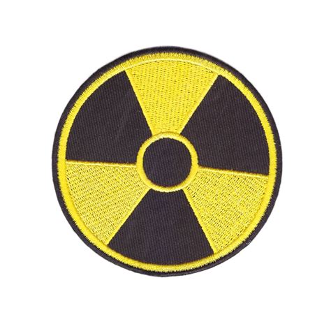 Round Radioactive Nuclear Logo Embroidery Iron On Patch Badge Applique
