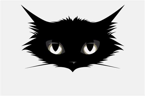 Black Cat Face 110 24249707 Vector Art At Vecteezy