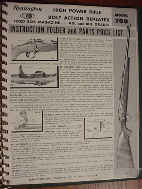 Remington Original Instruction Manual Parts Gunauction