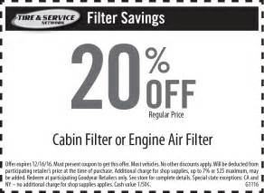 20 Off Regular Price Of Cabin Filter Or Engine Air Filter Rockauto