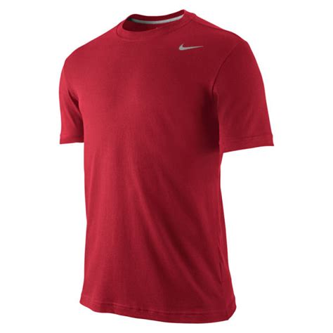 Nike Mens Dri Fit Short Sleeve T Shirt Gym Red Clothing