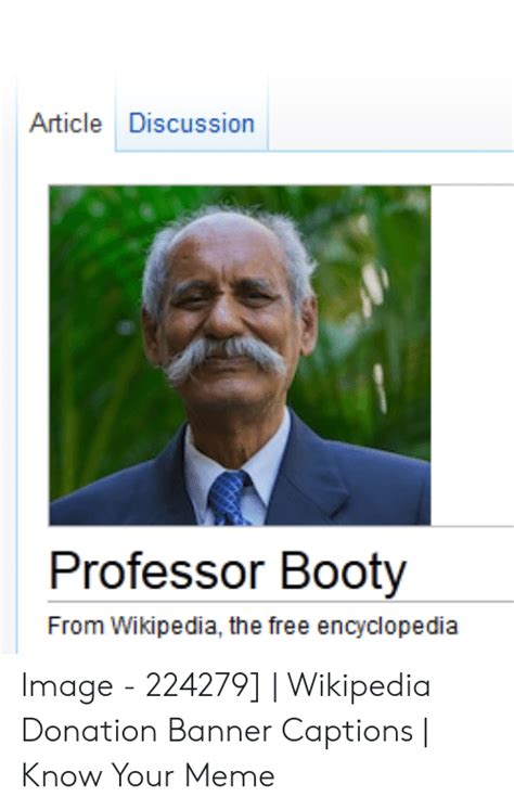 Article Discussion Professor Booty From Wikipedia The Free Encyclopedia