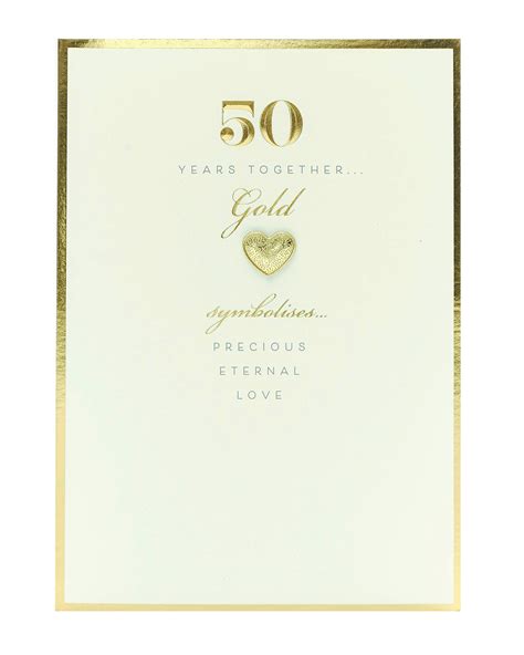 Buy 50th Wedding Anniversary Card Golden Wedding Anniversary Card