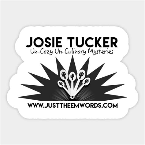 josie tucker mysteries logo mystery novels sticker teepublic