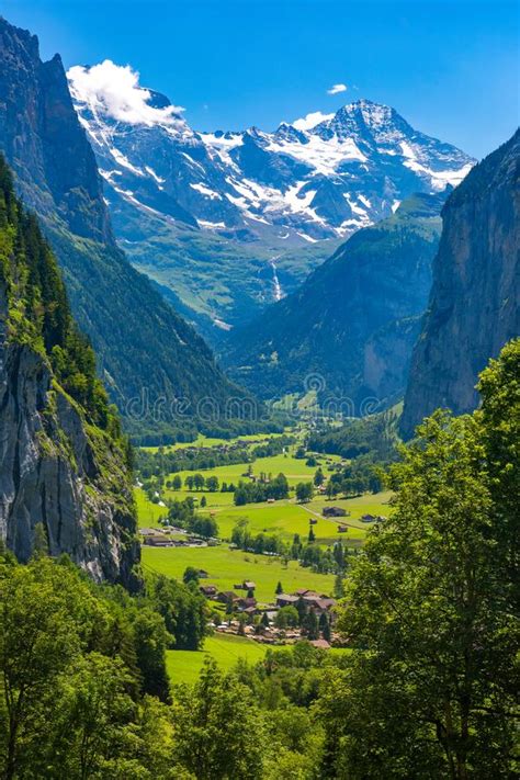 Mountain Village Lauterbrunnen Switzerland Stock Photo Image Of