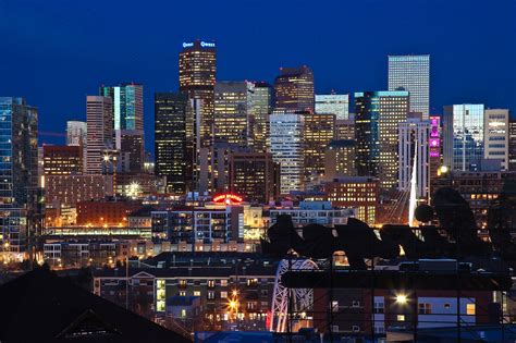 Images Of Denvers Skyline At Night And Day Urbansplatter