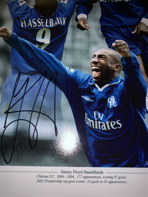 Signed Jimmy Floyd Hasselbaink Chelsea Photo Montage Its Signed