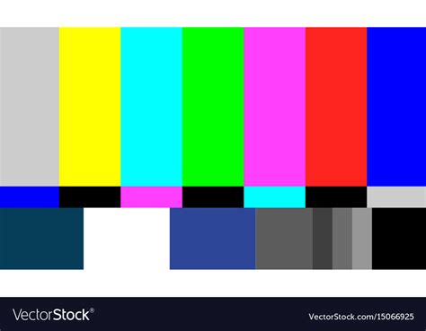 No Signal Tv Test Pattern Television Royalty Free Vector