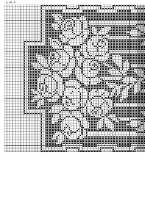 Gallery ru Фото 524 6 gabbach Floral cross stitch Filet