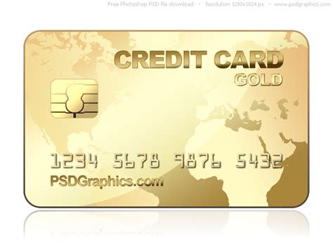 Psd Gold Credit Card Template Psdgraphics