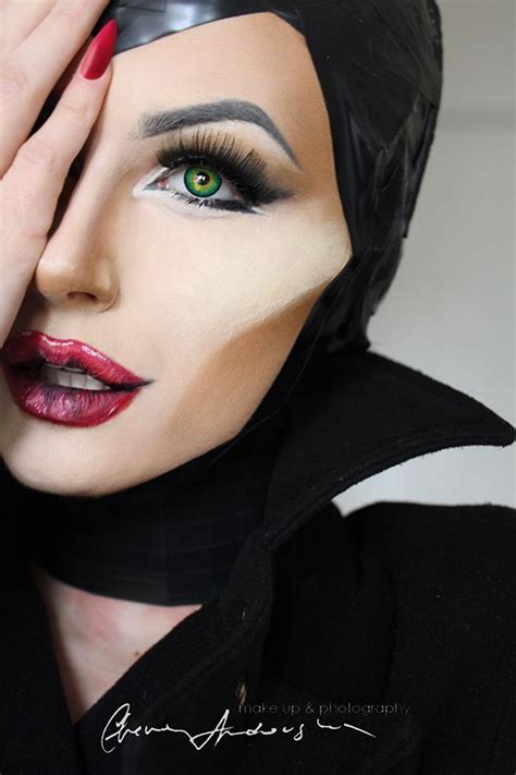 Maleficent Make Up Transformation On Behance Maquillaje De Maléfica Disfraz De Malefica